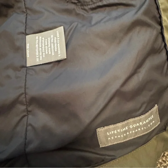 Aether Alta Quilted Jacket Discovery Olive Green Women’s Medium 3 Zip Coat - Picture 11 of 13